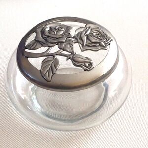 Seagull Pewter Canada Rose Glass Jar